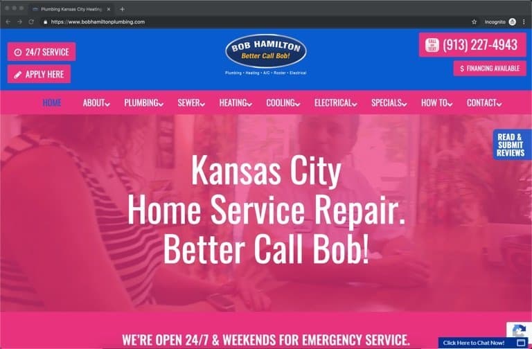 Bob Hamilton Kansas City HVAC Website