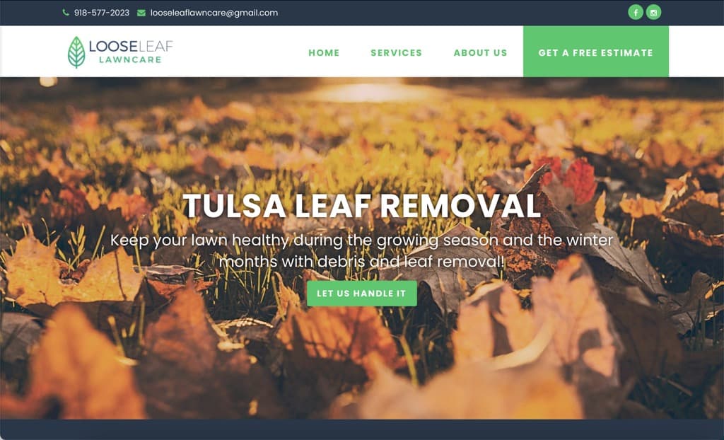 Loose Leaf Lawn Care Website - Tulsa, OK