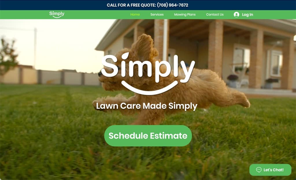 Simply Lawn Care Website - Chicago, IL