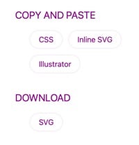 SVG Backgrounds export options.