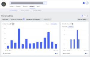 Loclweb's Loclmark Analytics - Profile Analytics Tab