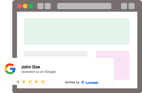 Browser with Google Reviews Popup