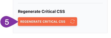Alternate step for regenerating critical CSS.